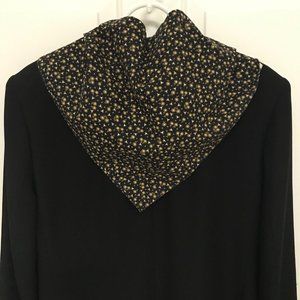 2 Way Design Black and Gold Scarf